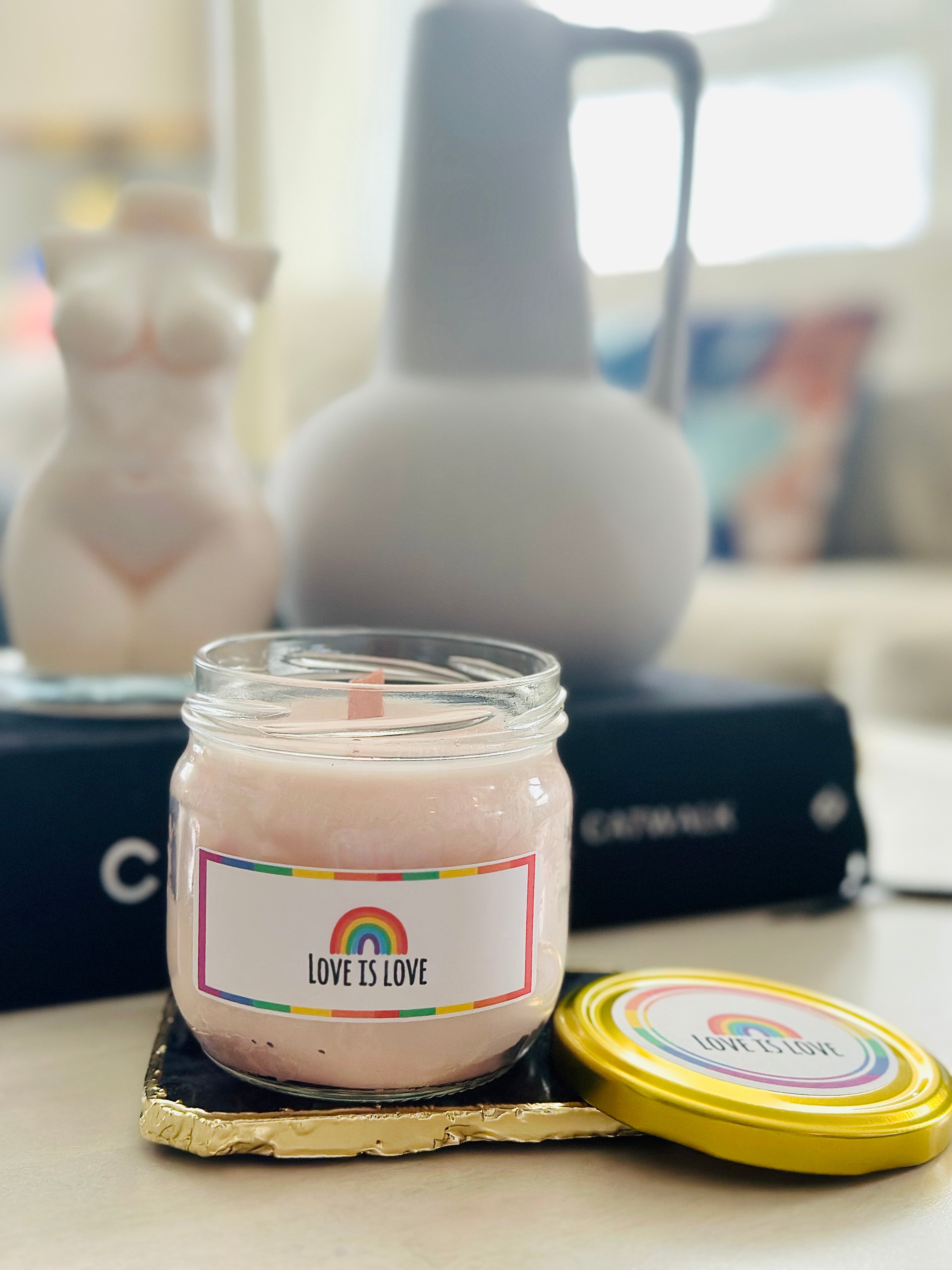 Celebrate love and diversity with our exclusive Pride Scented Candle Jar. Featuring a unique blend of scents that represent the vibrant and beautiful LGBT community, this candle is a symbol of inclusivity and support. Light it up and fill your space with love and acceptance.