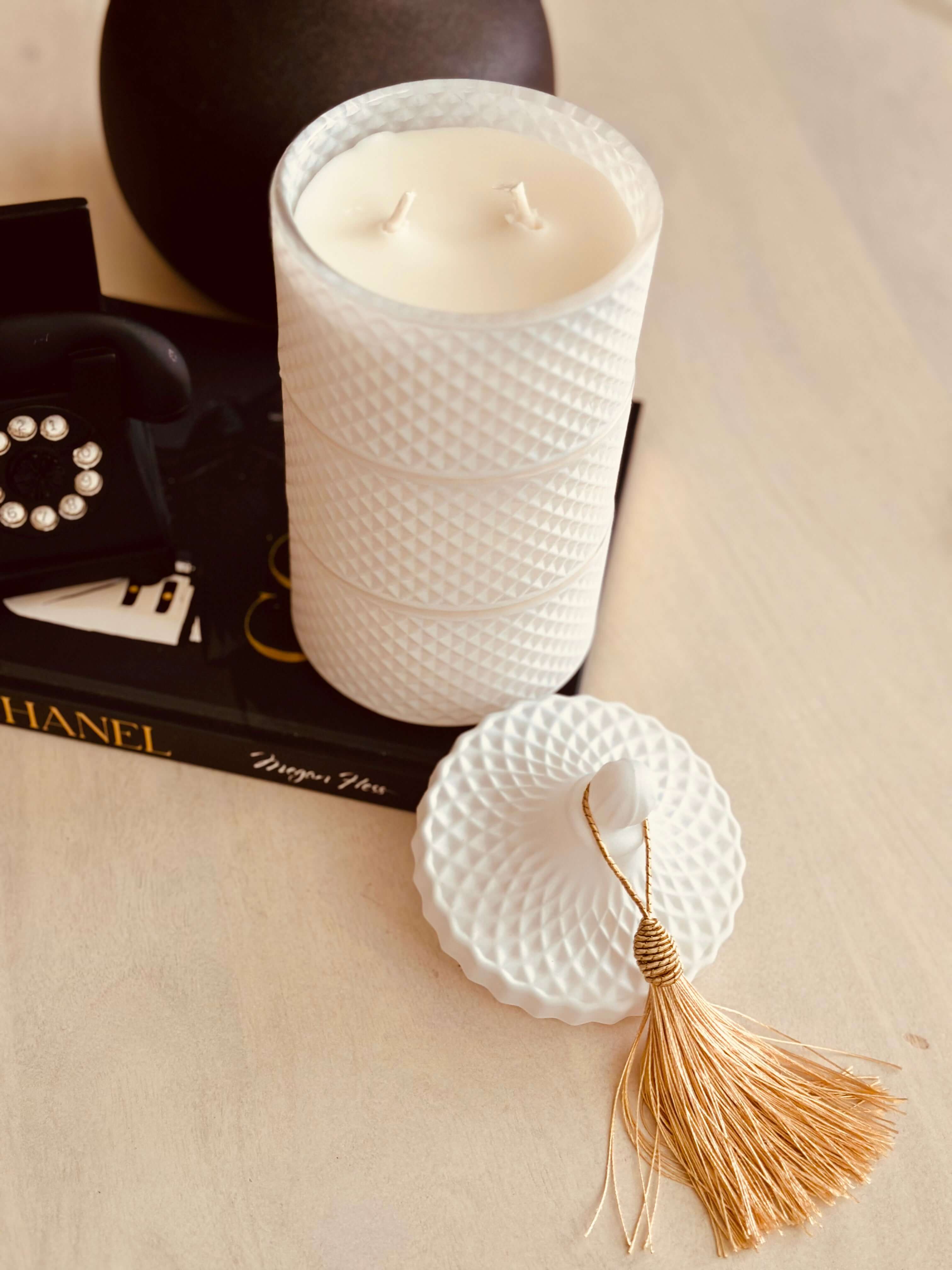 This 3 Stackable Geo Candle Matte White Set is a versatile and stylish addition to any home decor.  The unique geometric design adds a modern touch, while the stackable feature allows for customisable arrangements. Made with quality materials, these candles provide a warm and inviting atmosphere in any room.