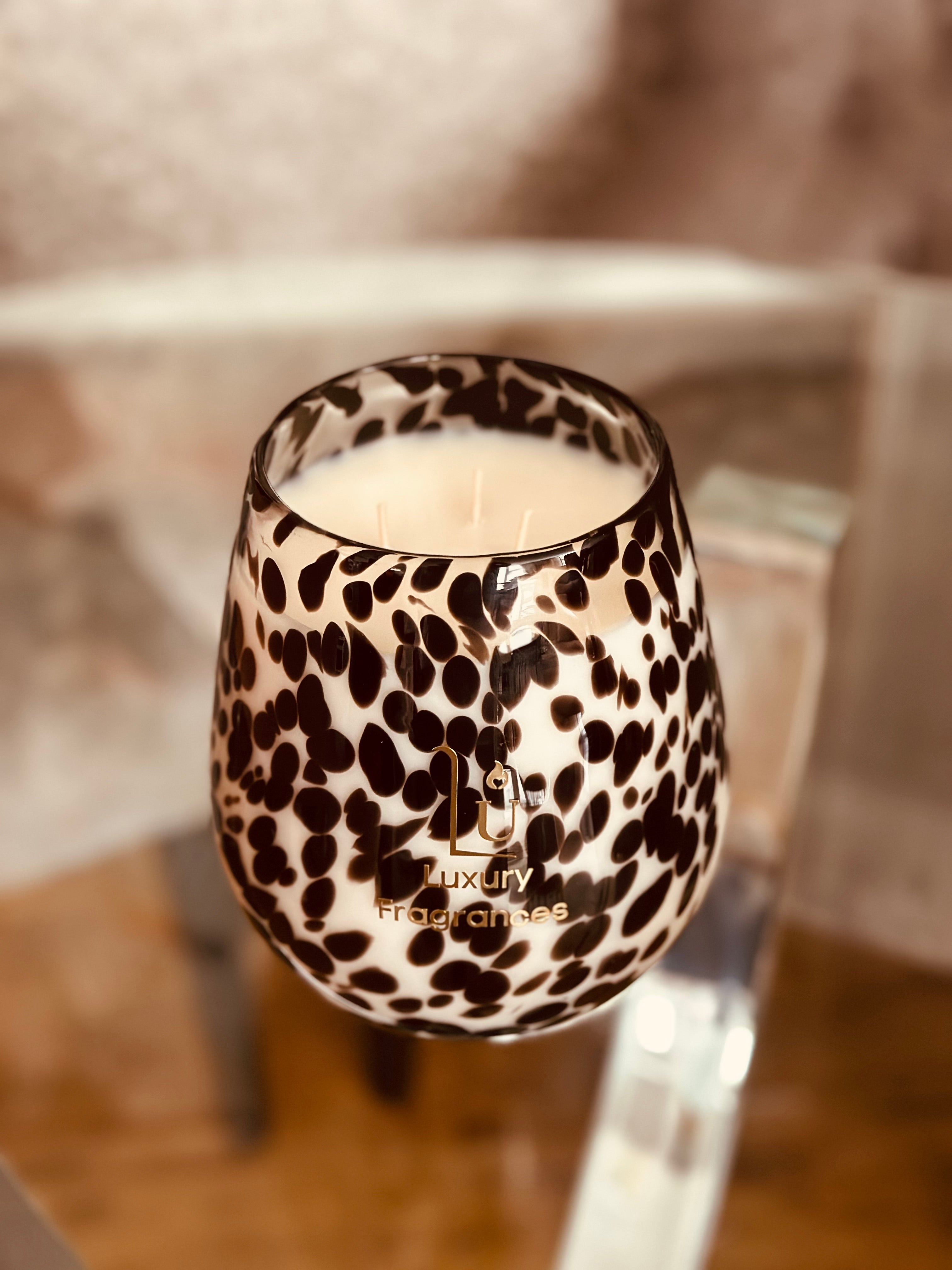 Jumbo Renee Glass Soy Candle (Cheetah)