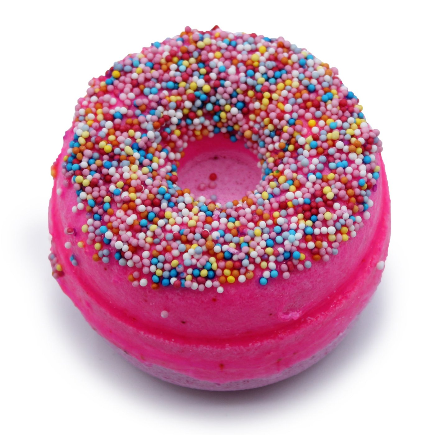 Add a touch of luxury to your bath routine with our Handmade Bath Bombs - Bath Donuts. These 180g treats are handmade in the UK and feature real confectionery sprinkles for a truly indulgent experience. The fruity Raspberry Delight fragrance is sure to leave you feeling pampered. We know they may look delicious and are completely calorie free, however please do not eat them.